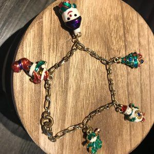 christmas themed charm bracelet